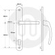 B&Q / Accado 85mm PZ Door Handle - Sprung