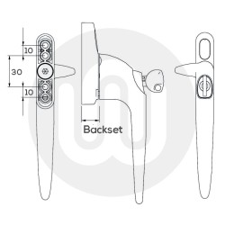 CLEARANCE OFFER! 10x L/Hand & 10x R/Hand Gold Simplefit Cockspur Window Handles