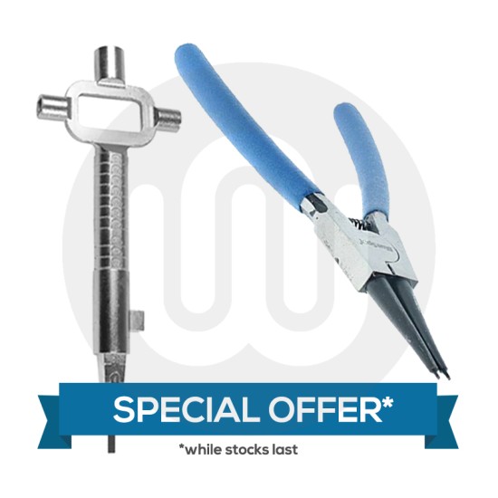 SPECIAL OFFER! Metal Lock Testing Tool & 150mm (6") External Straight Tip Circlip Pliers