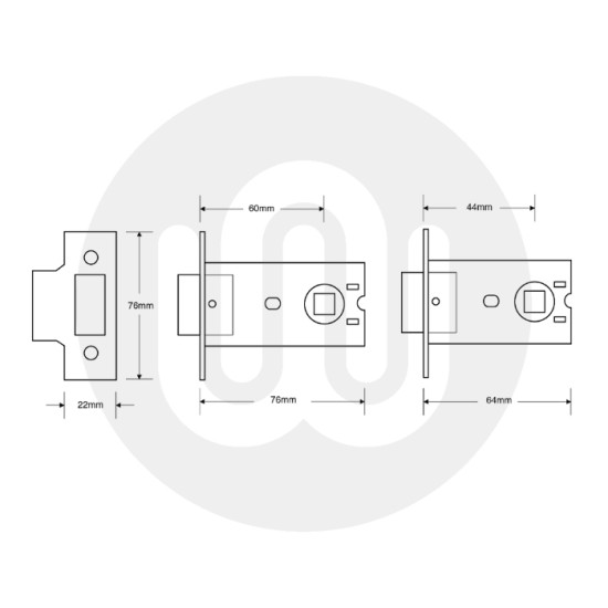 Flat Pattern Mortice Latch