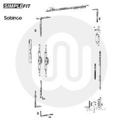 Simplefit by Sobinco Chrono Aluminium Face Fix Tilt & Turn Kit