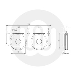 Sobinco 666-130 Double Roller Assemblies – Sold in Pairs