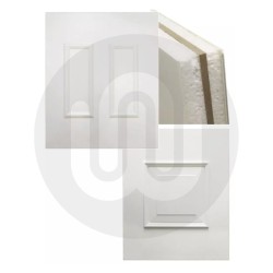 White Upvc Door 2 X Rectangle Reinforced Panel 28mm Thick