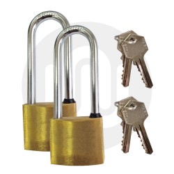 Simplefit Heavy Duty Long Shackle Brass Padlock – Keyed Alike