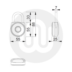 Arrone AR90/54 Fingerprint Padlock