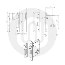 Eurospec Easi-T Roller Bolt Euro Profile Deadlock