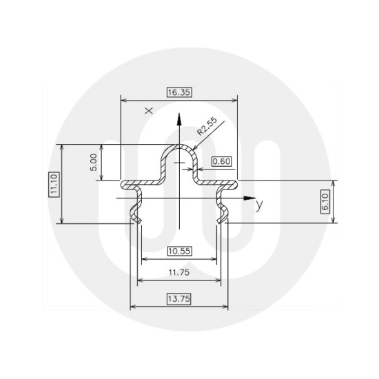 16.35mm Snap in Patio Track