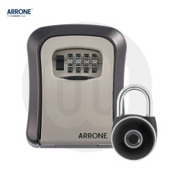 Arrone AR90/54 Fingerprint Padlock + Simplefit High Quality Durable Wall Mounted Combination Key Safe