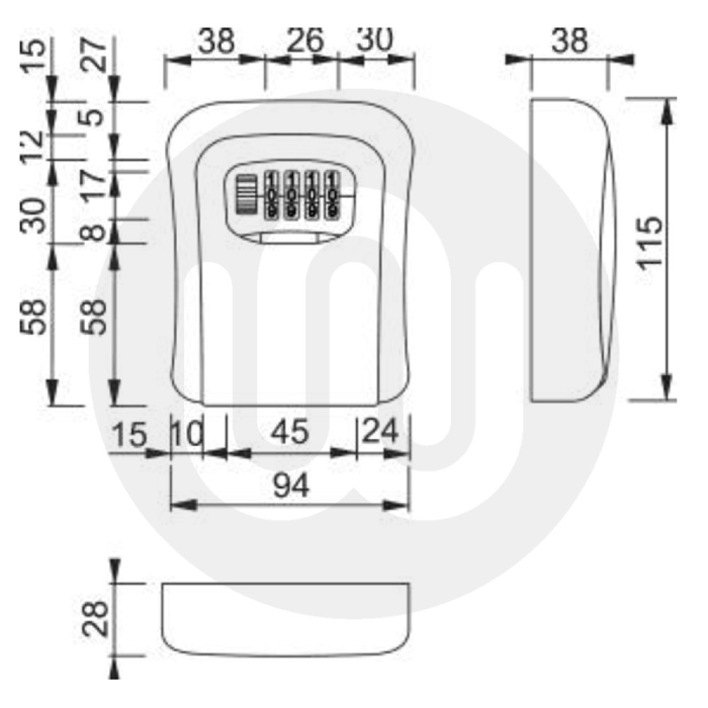 Arrone AR90/54 Fingerprint Padlock + Simplefit High Quality Durable ...