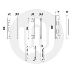 Rebate Set for Euro Sashlock & Thumbturn Cylinder BS8621