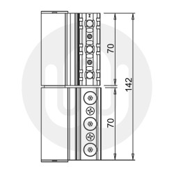 Giesse Fulcra Clamp-On Door Hinge