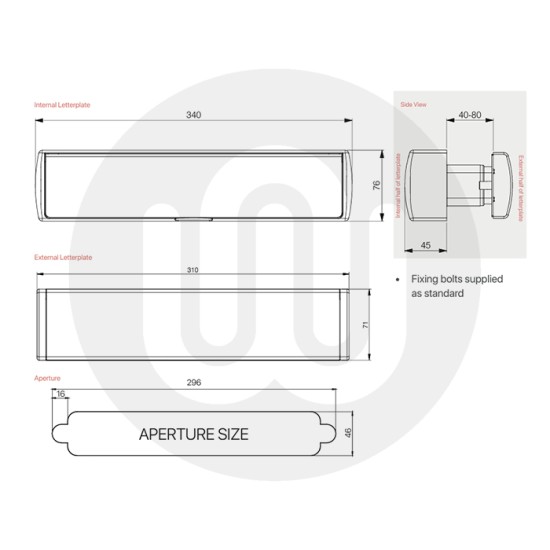 Mila SupaSecure TS008 Certified Enhanced Security Telescopic Letterbox