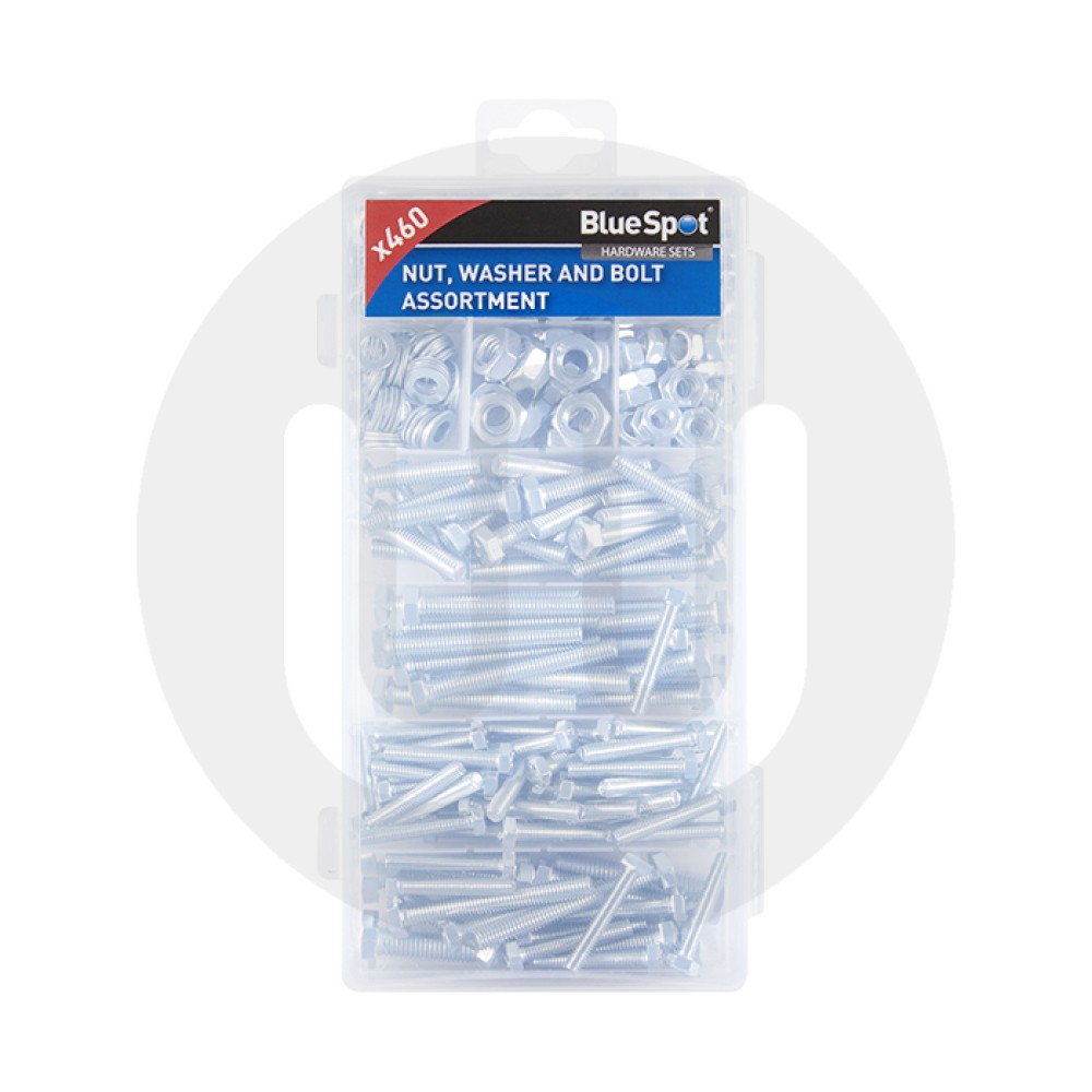 M&M Fasteners 1260pc Metric Class 10.9 Hex Bolt, Nut & Washer Assortment Kit - Zinc Plated Steel-537152