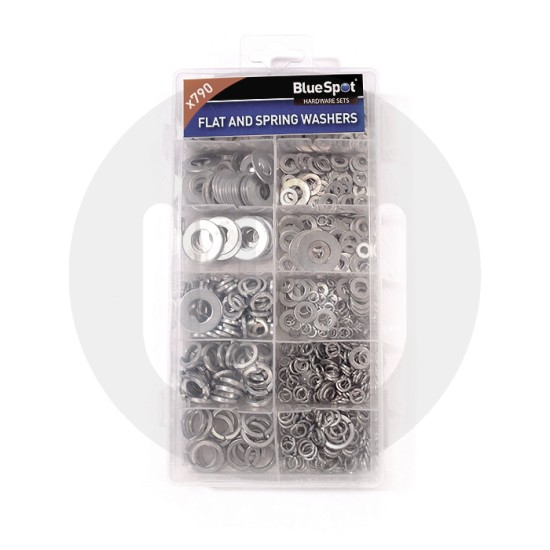 790 PCE Assorted Flat and Spring Washer Set