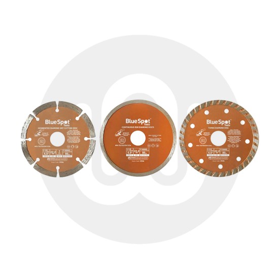 3 PCE 115mm (4.5”) Diamond Cutting Disc Set