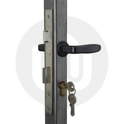 Gate Lock Frame Kit 40mm Profiled Box Section Lock Handles & Cylinder