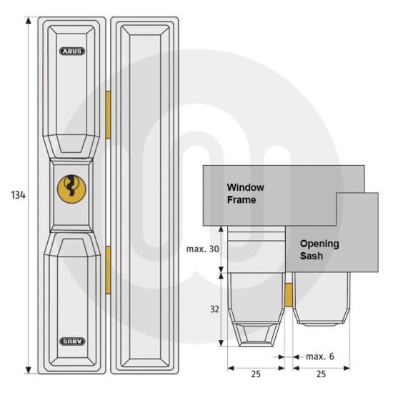 ABUS Additional Window Lock