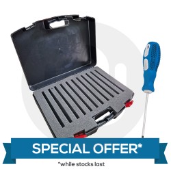 SPECIAL OFFER! Plastic Case for Centre Cases & Turbo Twist Tamperproof Screwdriver Torx