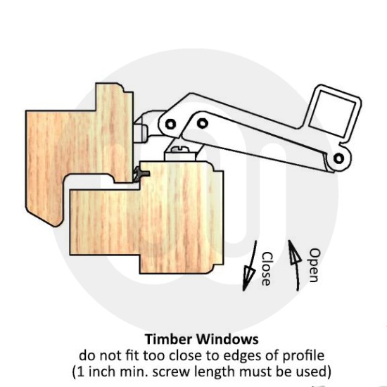 Simplefit Folding Openers with Link Bar with End Caps for UPVC / Aluminium / Timber