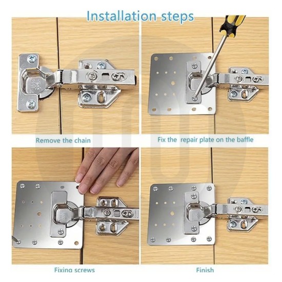 Cabinet Hinge Repair Kit For Kitchen Cabinet Door Hinges - Pack of 10