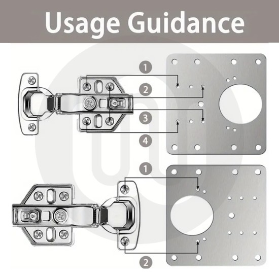 Cabinet Hinge Repair Kit For Kitchen Cabinet Door Hinges - Pack of 10