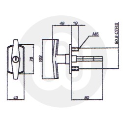 Short Spigot Garage Door Lock