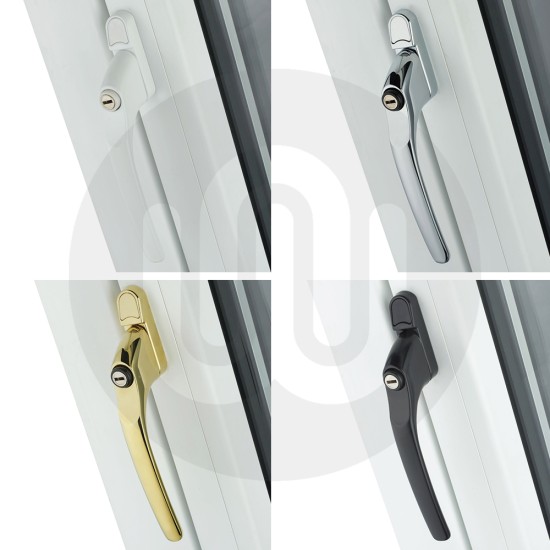 Simplefit Budget Decorative Locking Inline Espag Window Handle – 40mm Spindle