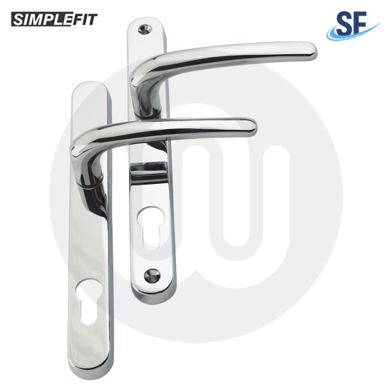 Simplefit Budget Inline Lever/Lever 92PZ/92PZ Door Handle - Medium Cover (241BP/211CRS) Simplefit Budget Inline Lever/Lever 92PZ/92PZ Door Handle - Medium Cover (241BP/211CRS)