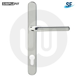 Simplefit Decorative Inline Lever/Lever 92PZ/92PZ Door Handle - Medium Cover (241BP/211CRS)