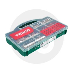 Classic Multi-Purpose Screws - Mixed Tray - PZ - Double Countersunk - Yellow - 895pcs