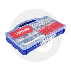 Twin-Threaded Woodscrews - Mixed Tray - PZ - Double Countersunk - Zinc - 1,140pcs