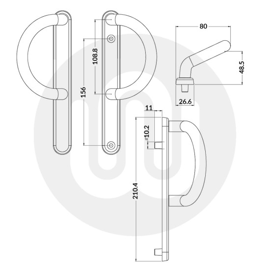 Simplefit Budget Dummy Patio Door Handle Simplefit Budget Dummy Patio Door Handle
