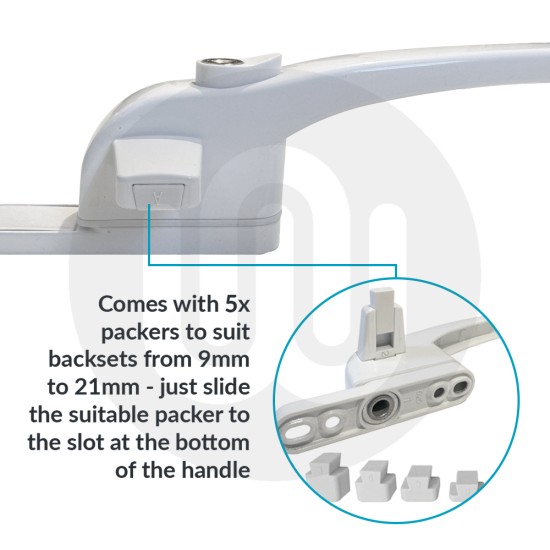 Simplefit Cockspur Window Handle - Locking, Non-Handed