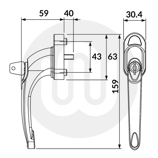 ERA Maxim Tilt Safe Tilt & Turn Window Handle - White