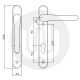 Vita Claymore DH311 Sprung Inline Lever/Lever 92PZ/92PZ Door Handle - Standard Cover (206BP/124CRS)