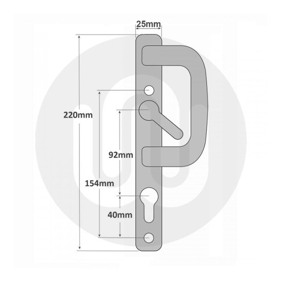 Trojan Sparta / Roto Patio Handle - Locking