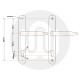Trojan Sparta Sprung Inline Lever/Lever 92PZ/92PZ Door Handle - Medium Cover (245BP/210CRS)