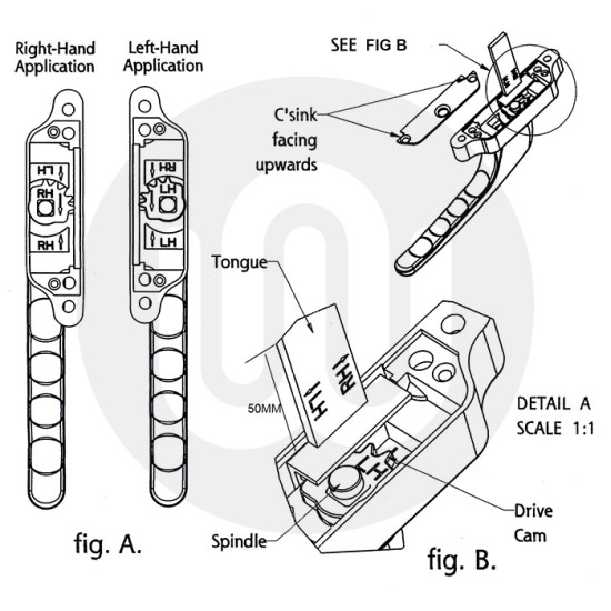 Peg Window Handle - Locking