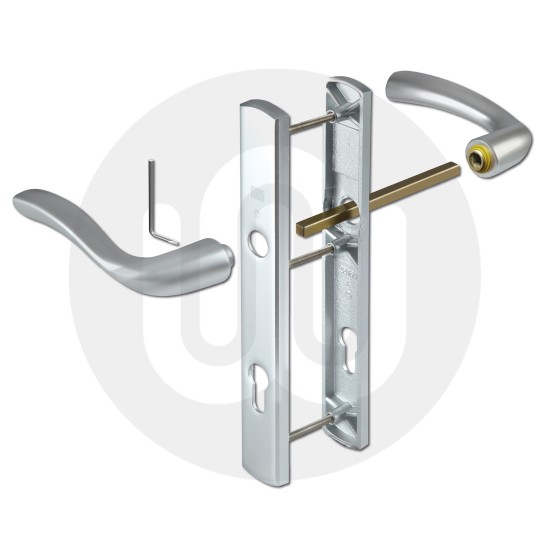 Winkhaus Palladio Inline Lever/Lever 92PZ/92PZ Door Handle (260BP/214CRS)