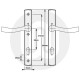 Winkhaus Palladio Inline Lever/Lever 92PZ/92PZ Door Handle (260BP/214CRS)