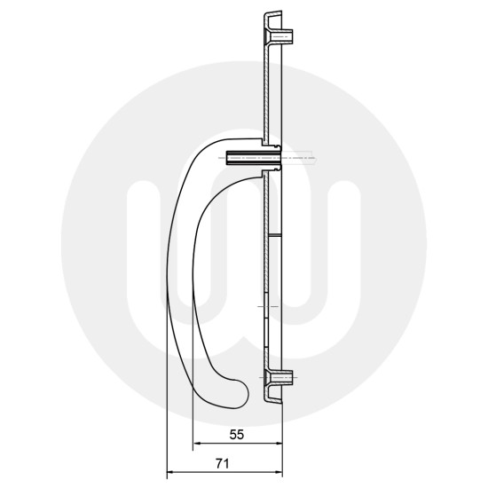 Simplefit by Fab & Fix Extended Lever Inline Lever/Lever 92PZ/92PZ Door Handle - Medium Cover (243BP/211CRS)