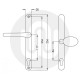 Millenco Offset Lever/Pad Door Handle 117/86mm - OBSOLETE