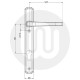 Avocet Unsprung Inline Lever/Lever 92PZ/92PZ Door Handle - Standard Cover (210BP/120.5CRS)