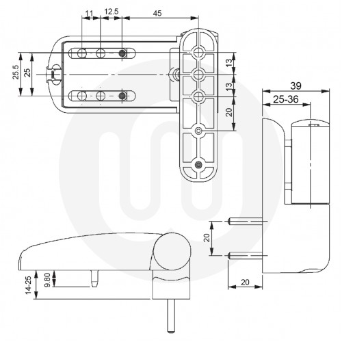 Mila Ideal Flag Hinge Standard
