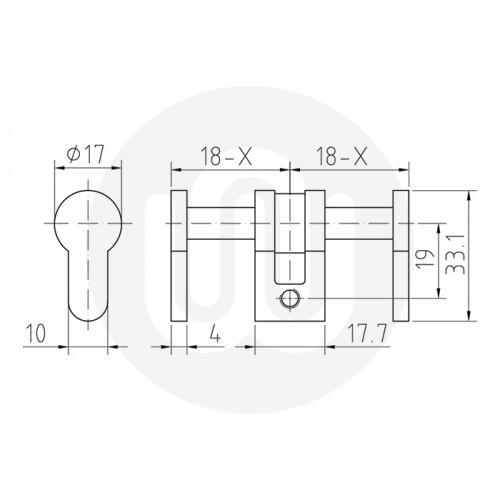 Simplefit Adjustable Euro Profile Dummy Cylinder