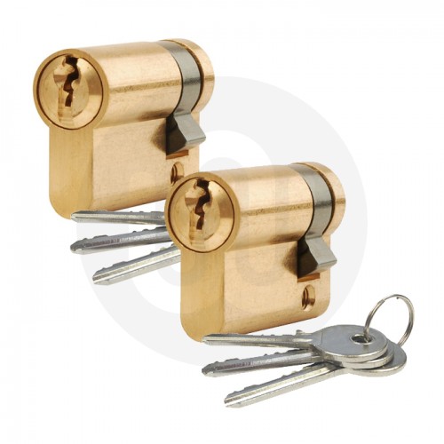 Standard Half Euro Cylinder Keyed Alike Pair