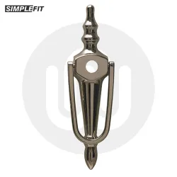Simplefit Face Fix Slimline Urn Door Knocker with Hole for Door Viewer