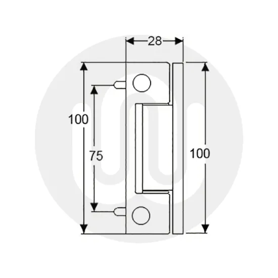 Simplefit Flat or Angled All-In-One Standard Butt Hinge 100mm