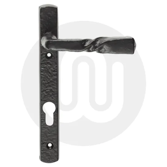Black Antique Straight Lever Handle with Narrow Plate Black Antique Straight Lever Handle with Narrow Plate