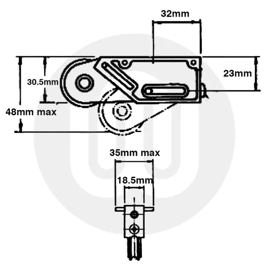 Black Plastic Single Wheel Patio Rollers - Sold and Priced in Pairs